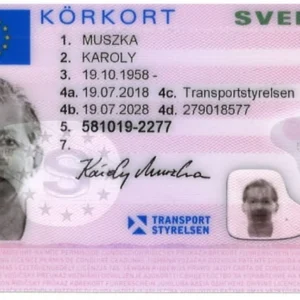 Buy Swedish driving license